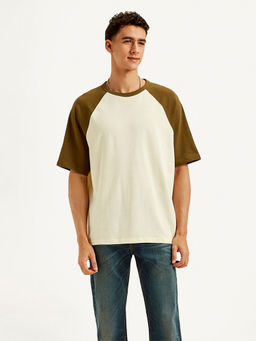 Levi's - Cream Colorblock Loose Fit T-Shirt
