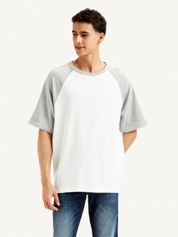 Levi's - White Colorblock Loose Fit T-Shirt