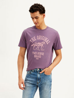 Levi's - Purple Typography Slim Fit T-Shirt