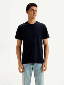 Levi's - Navy Blue Solid Slim Fit T-Shirt