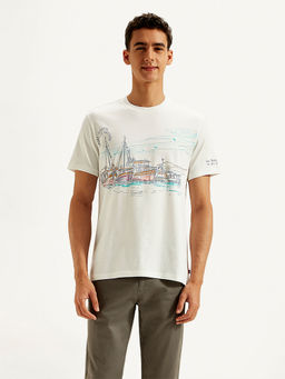 Levi's - White Printed Slim Fit T-Shirt