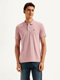 Levi's - Mauve Solid Slim Fit Polo T-Shirt