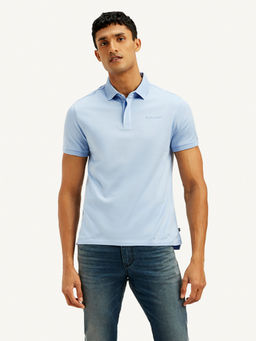 Levi's - Blue Solid Slim Fit Polo T-Shirt