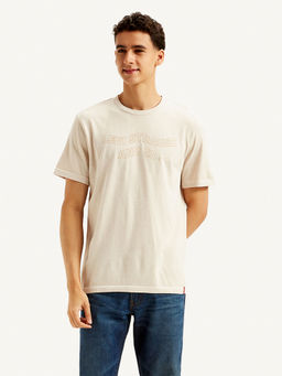 Levi's - Cream Printed Slim Fit T-Shirt