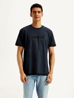 Levi's - Navy Blue Printed Slim Fit T-Shirt