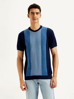 Levi's - Navy Blue Colorblock Slim Fit T-Shirt