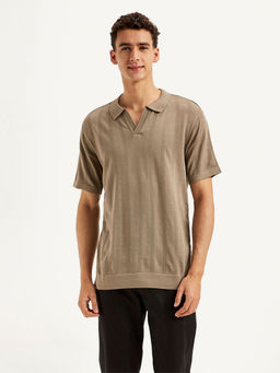 Levi's - Brown Stripes Slim Fit Polo T-Shirt