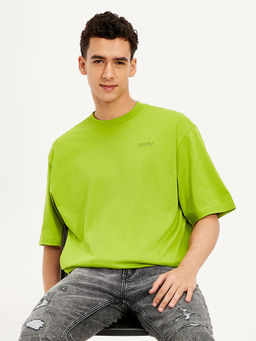 Levi's - Green Solid Relaxed Fit T-Shirt