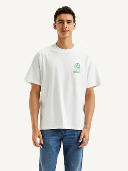 Levi's - White Printed Loose Fit T-Shirt