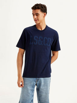Levi's - Navy Blue Solid Regular Fit T-Shirt