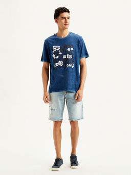 Levi's - Blue Typography Regular Fit T-Shirt