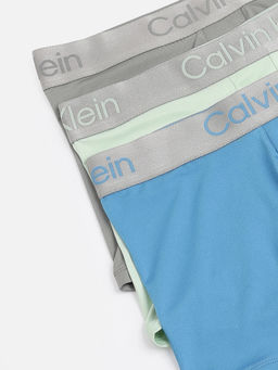 Calvin Klein - Multicolor Brand Elasticated Mid Rise Trunks (Pack of 3)
