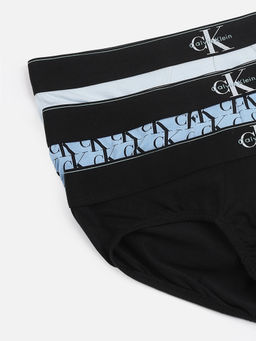 Calvin Klein - Black Brand Elasticated Mid Rise Briefs (Pack of 3)