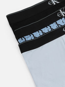 Calvin Klein - Multicolor Brand Elasticated Mid Rise Trunks (Pack of 3)