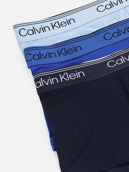 Calvin Klein - Multicolor Brand Elasticated Mid Rise Trunks (Pack of 3)