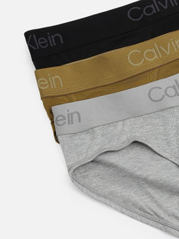 Calvin Klein - Multicolor Printed Mid Rise Briefs (Pack of 3)