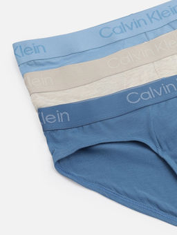 Calvin Klein - Multicolor Brand Elasticated Mid Rise Briefs (Pack of 3)
