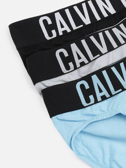 Calvin Klein - Multicolor Brand Elasticated Mid Rise Briefs (Pack of 3)