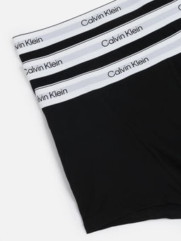 Calvin Klein - Black Brand Elasticated Mid Rise Trunks (Pack of 3)