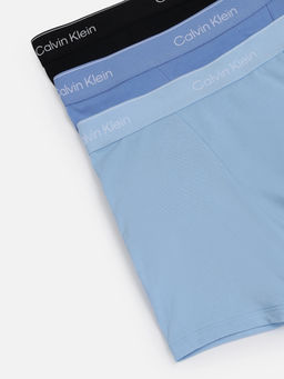 Calvin Klein - Multicolor Brand Elasticated Mid Rise Trunks (Pack of 3)