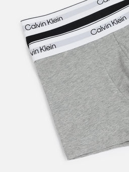 Calvin Klein - Multicolor Brand Elasticated Mid Rise Trunks (Pack of 2)