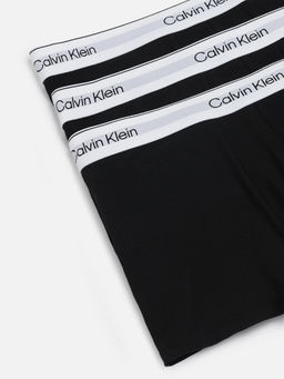 Calvin Klein - Black Brand Elasticated Mid Rise Trunks (Pack of 3)