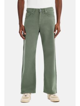 Snitch - Olive Solid/Plain Loose Jeans