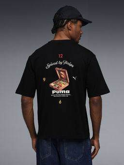 Puma - Black Printed Boxy T-Shirt