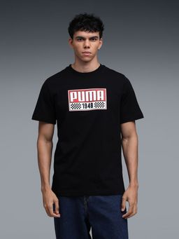 Puma - Black Printed Regular Polo T-Shirt