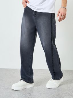 Styli - Grey Solid/Plain Relaxed Jeans