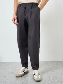 Styli - Blue Solid/Plain Relaxed Trouser