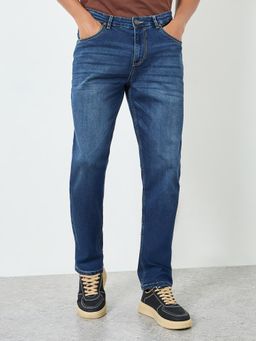 Styli - Blue Solid/Plain Slim Jeans
