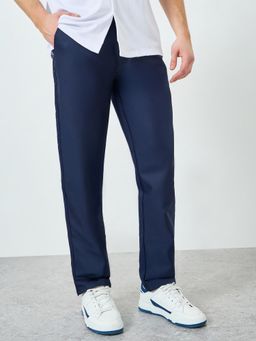Styli - Blue Solid/Plain Regular Trouser