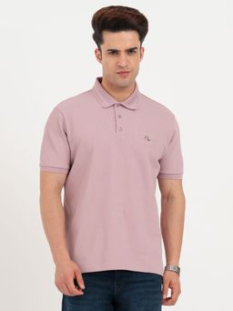 Red Tape - Mauve Textured Regular Polo T-Shirt