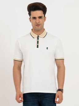 Red Tape - White Textured Regular Polo T-Shirt