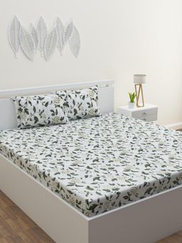 Home Affairs - Floral 210 Tc Bedsheet with 2 Pillow Covers