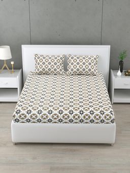 Home Affairs - Multi-Color 160 Tc Bedsheet with 2 Pillow Covers