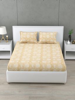 Home Affairs - Beige 160 Tc Bedsheet with 2 Pillow Covers