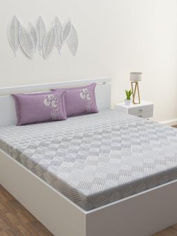 Home Affairs - Grey 220 Tc Bedsheet with 2 Pillow Covers