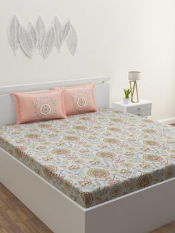 Home Affairs - Multi-Color 220 Tc Bedsheet with 2 Pillow Covers