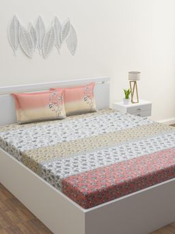 Home Affairs - Floral 220 Tc Bedsheet with 2 Pillow Covers