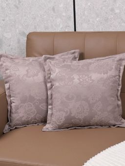 Saral Home - Mauve Jardin Floral Cotton Cushion Cover (Pack Of 2)