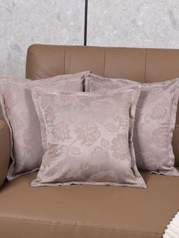 Saral Home - Mauve Jardin Floral Cotton Cushion Cover (Pack Of 3)