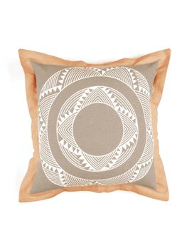 Saral Home - Light Grey Mela Printed Cotton Cushion Covers (Pack Of 2)