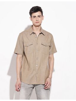 SHOWOFF - Brown Men's Casual Shirt