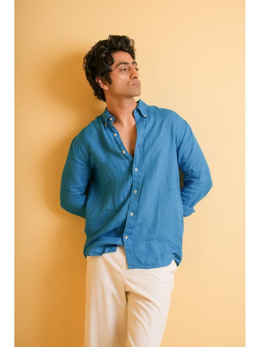 J.LINUM Co Aegean Sky Linen Shirt
