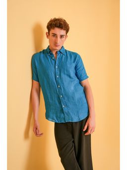 J.LINUM Co - Azure Crest Linen Shirt