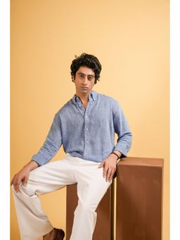 J.LINUM Co - Azure Mist Linen Shirt