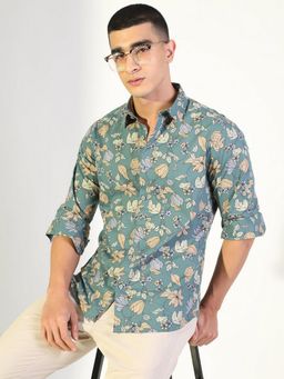 SHOWOFFFF - Men's Green Casual Shirt