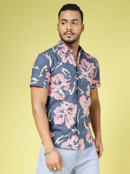 RIGO - Men's Abstract Print Half Sleeves Shirt
